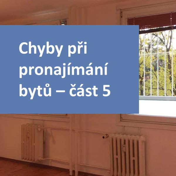Jak pronajímat byt